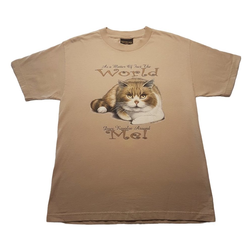MARSHLANDS CANADA Graphic Tee Shirt Medium US M Statement Quote Animal Pets Cats
